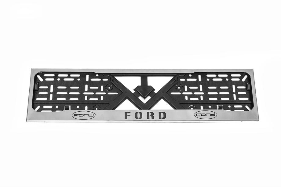 Ford Рамка номерного знака хром Ford (1 шт, нержавеющая сталь) Image