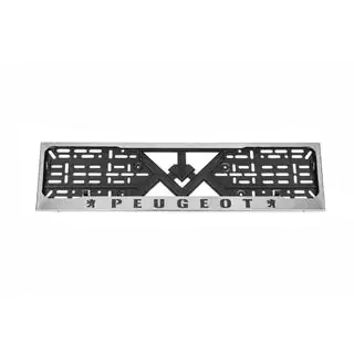 Рамка Номерного Знака Хром Peugeot (1 шт, Нержавеющая Сталь)