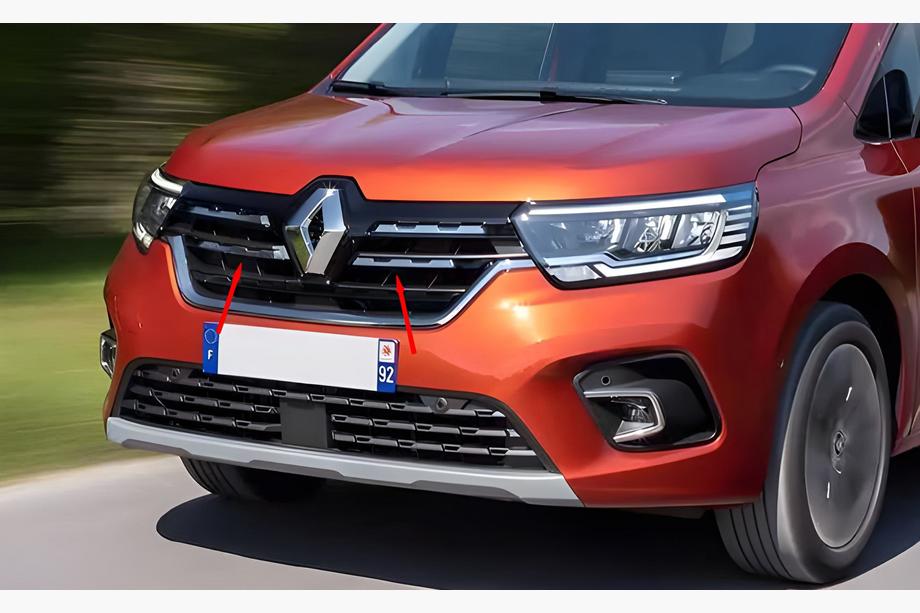 Renault Kangoo/Express 2021- гг. Хромированные накладки на решетку (4 шт, нержавейка) Фото 1