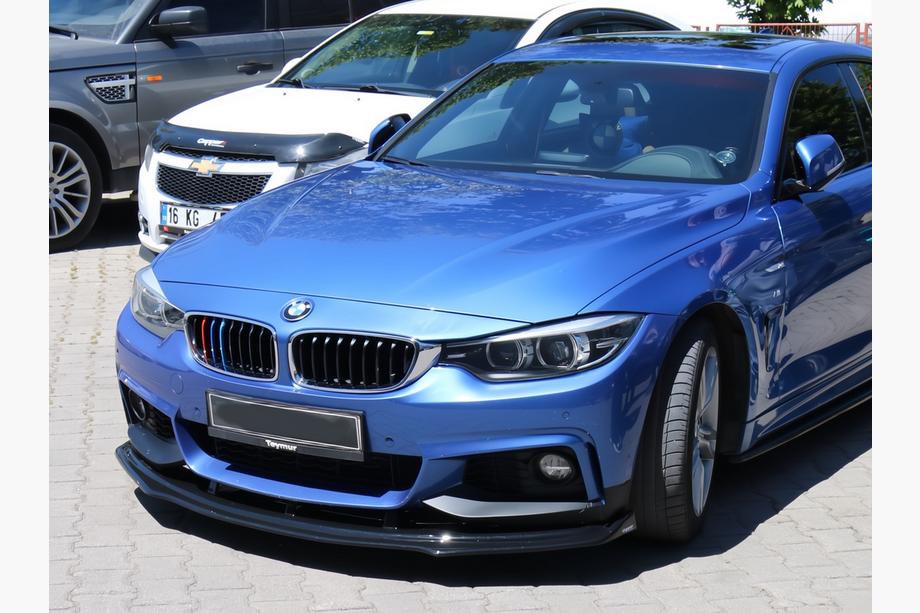 BMW 4 серия F32/F33/F36 2012-2020 гг. Передняя губа на бампер для M-Sport (черная) Фото 1