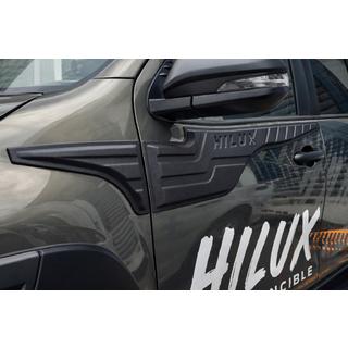 Верхние молдинги на двери (4 шт, ABS) Toyota Hilux 2015- гг. фото 2