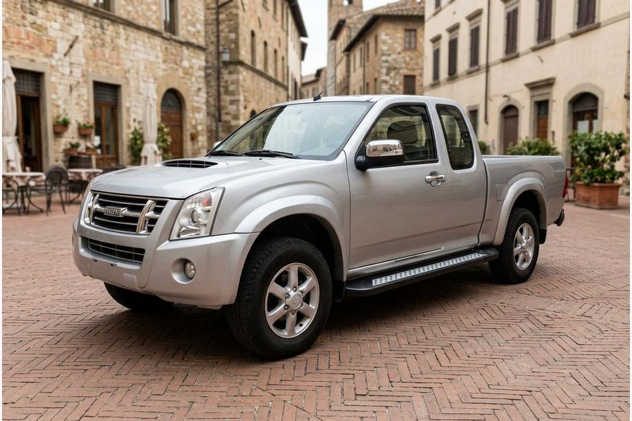 Isuzu D-Max 2002-2011 гг. Боковые Подножки Vision New Черные (2007-2012, 2 шт., Алюминий) Image
