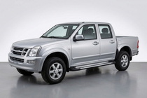 Isuzu D-Max 2002-2011 гг. Боковые Подножки Line (2007-2012, 2 шт., Алюминий) фото 1