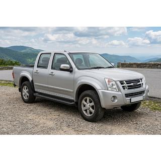 Боковые Подножки Allmond Black (2007-2012, 2 шт., Алюминий) Isuzu D-Max 2002-2011 гг. фото 1