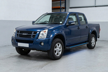 Isuzu D-Max 2002-2011 гг. Боковые Подножки Maya Blue (2007-2012, 2 шт., Алюминий) фото 1
