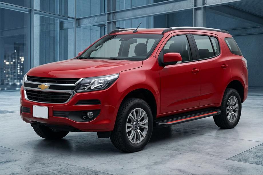 Chevrolet Trailblazer 2012-2019 гг. Боковые Подножки Maya Red (2 шт., Алюминий) Image