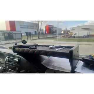 Полка на панель (Черная с красной строчкой)