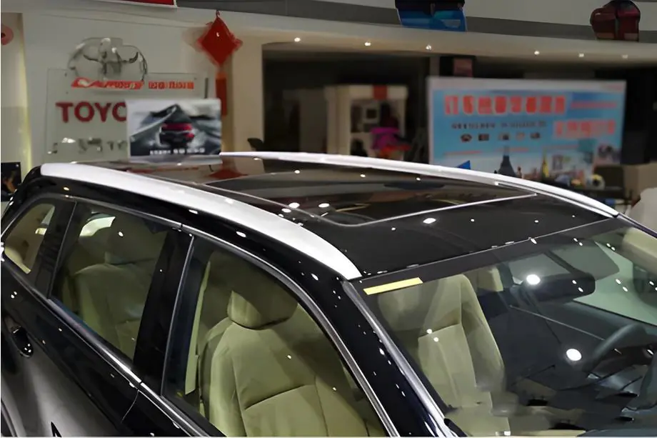 Toyota Highlander 2013-2019 гг. Интегрированные рейлинги серые OEM (ABS-пластик) Фото 3