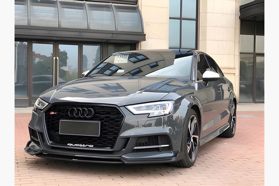 Audi A3 2020- гг. Передняя губа (черная) Image