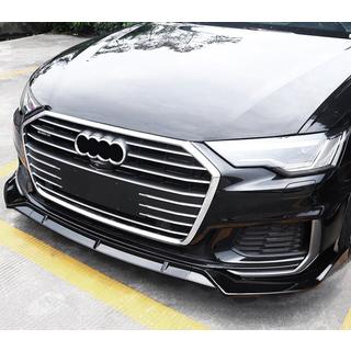 Передняя губа (черная) Audi A6 C8 2018–2025 гг. фото 1