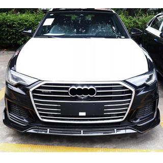 Передняя губа (черная) Audi A6 C8 2018–2025 гг. фото 3