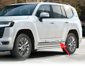 Toyota Land Cruiser 300 2021- гг. Хромированные молдинги дверей (4 шт) фото 3