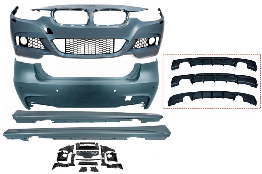 BMW 3 серия F30/F31 2012-2019 гг. Комплект обвесов (M-Performance) Двойной выхлоп слева/справа Фото 2