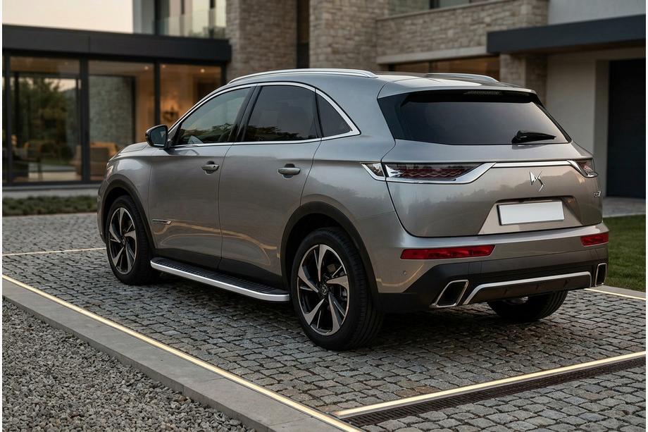 DS 7 Crossback 2017-2022 гг. Боковые Подножки Tayga Grey (2 шт., Алюминий) Image