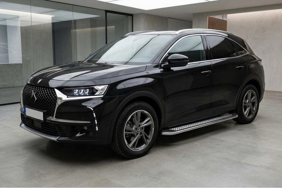 DS 7 Crossback 2017-2022 гг. Боковые Подножки Maydos V2 (2 шт., Алюминий и Нержавейка) Фото 1