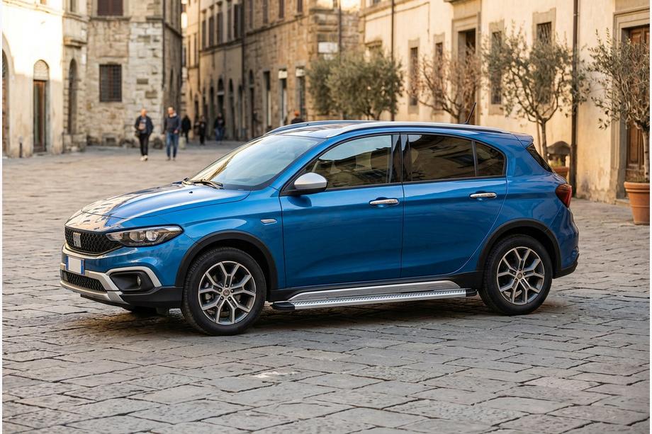 Fiat Tipo Cross 2021- гг. Боковые Подножки Maya V2 (2 шт., Алюминий) Image