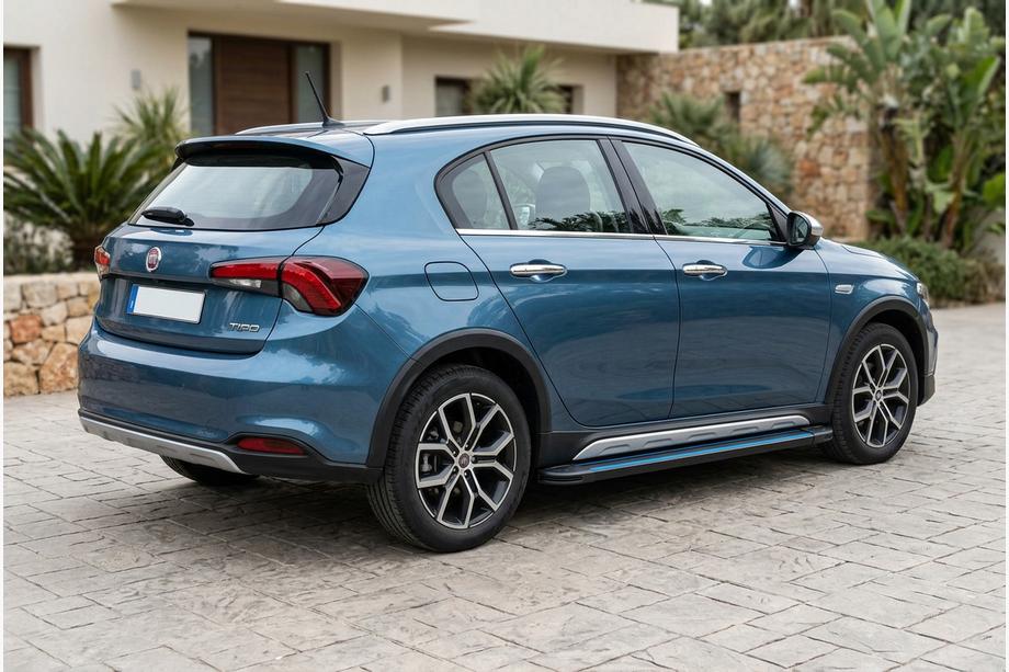 Fiat Tipo Cross 2021- гг. Боковые Подножки Maya Blue (2 шт., Алюминий) Image