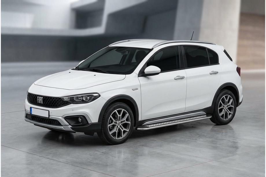 Fiat Tipo Cross 2021- гг. Боковые Подножки Maydos V2 (2 шт., Алюминий) Image