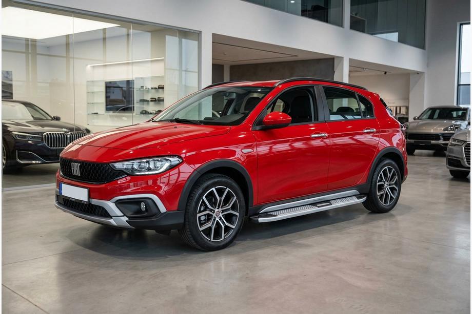 Fiat Tipo Cross 2021- гг. Боковые Подножки Mevsim Grey (2 шт., Алюминий) Image