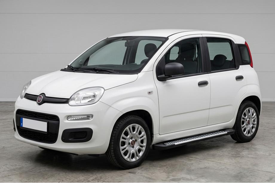 Fiat Panda 2011-2023 гг. Боковые Подножки Line (2 шт., Алюминий) Image