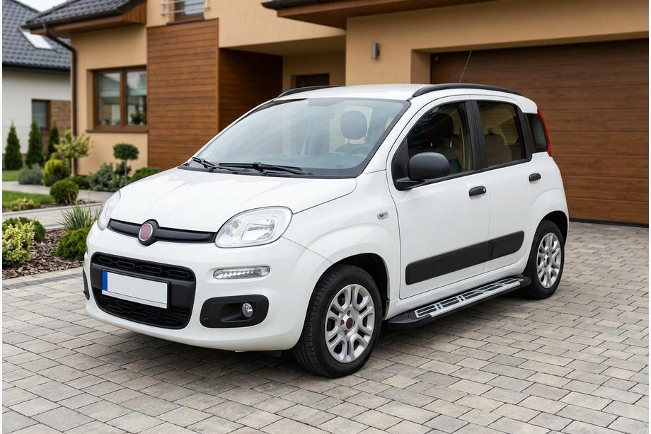 Fiat Panda 2011-2023 гг. Боковые Подножки Sunrise (2 шт., Алюминий) Фото 1