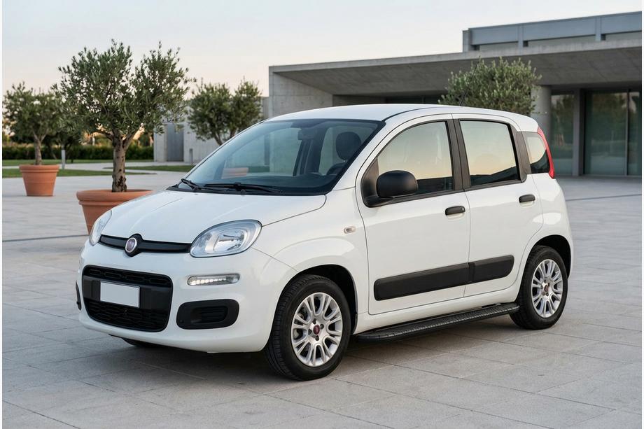 Fiat Panda 2011-2023 гг. Боковые Подножки Bosphore Black (2 шт., Алюминий) Image