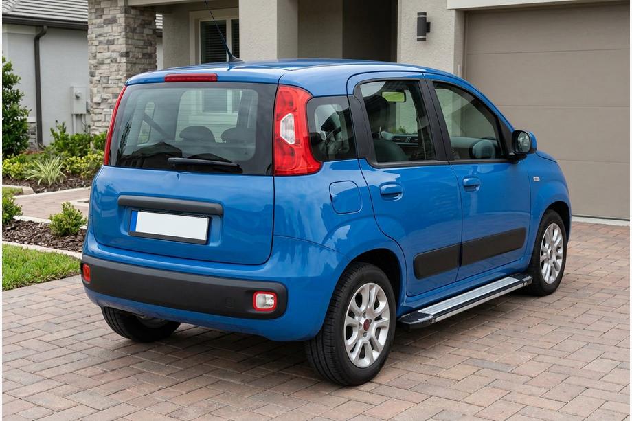 Fiat Panda 2011-2023 гг. Боковые Подножки Rainbow (2 шт., Алюминий) Фото 1