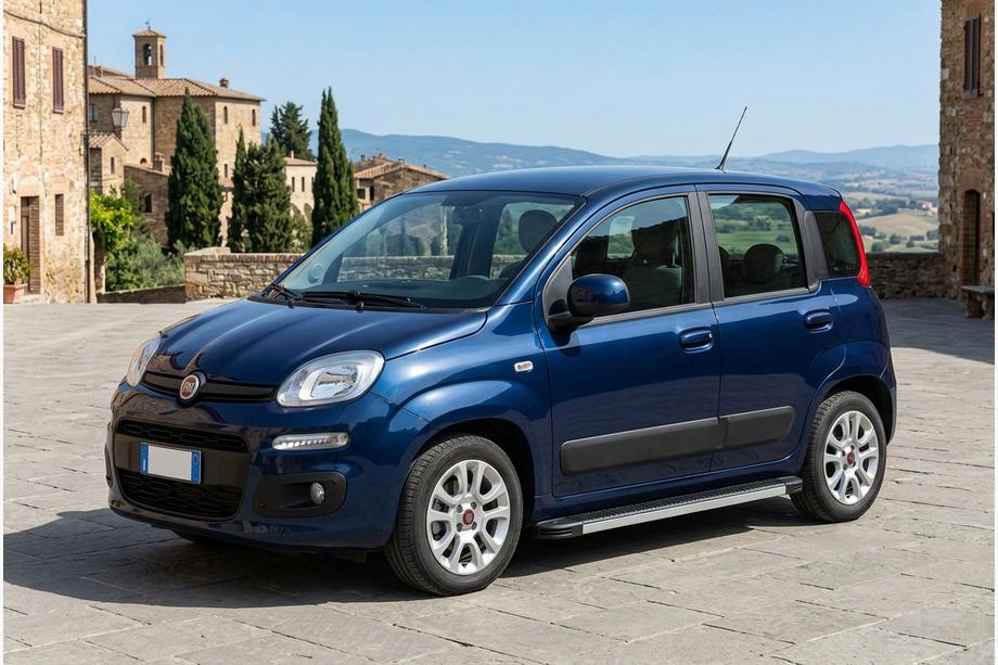 Fiat Panda 2011-2023 гг. Боковые Подножки Maya V1 (2 шт., Алюминий) Image