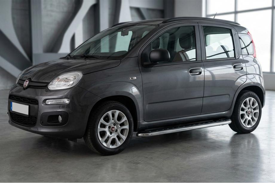 Fiat Panda 2011-2023 гг. Боковые Подножки Maydos V1 (2 шт., Алюминий) Image