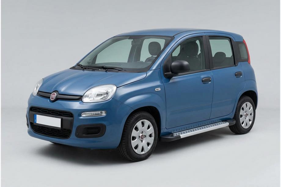 Fiat Panda 2011-2023 гг. Боковые Подножки Vision New Grey (2 шт., Алюминий) Image
