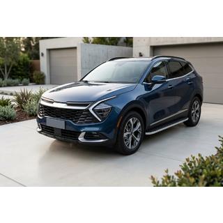 Боковые Подножки Tayga Grey (2 шт., Алюминий) Kia Sportage 2021- гг. фото 1