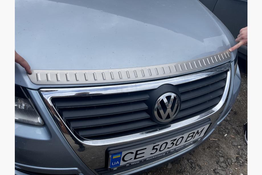 Volkswagen Passat B6 2006-2012 гг. Накладка на капот (1 шт, нержавейка) Фото 2
