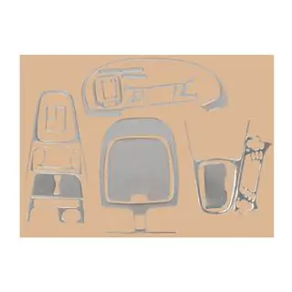 Накладки на панель 00-03 (Алюминий) Nissan Almera N16 2000-2006 гг.