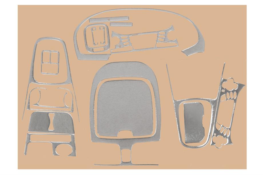 Nissan Almera N16 2000-2006 гг. Накладки на панель 00-03 (Алюминий) Image