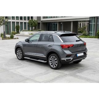Боковые Подножки Tayga V2 (2 шт., Алюминий) Volkswagen T-Roc 2017-2025 гг. фото 1