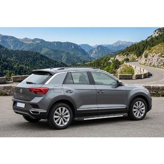 Боковые Подножки Duru (2 шт., Алюминий) Volkswagen T-Roc 2017-2025 гг. фото 1