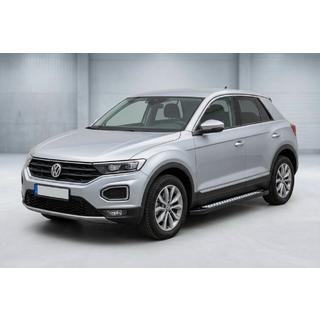 Боковые Подножки Vision New Black (2 шт., Алюминий) Volkswagen T-Roc 2017-2025 гг. фото 1
