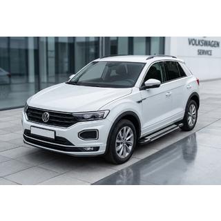 Боковые Подножки Rainbow (2 шт., Алюминий) Volkswagen T-Roc 2017-2025 гг. фото 1