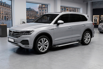 Volkswagen Touareg 2018- гг. Боковые Подножки Line (2 шт., Алюминий) фото 1