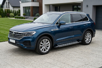 Volkswagen Touareg 2018- гг. Боковые Подножки Rainbow (2 шт., Алюминий) фото 1