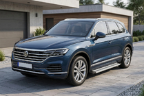 Volkswagen Touareg 2018- гг. Боковые Подножки Maya V2 (2 шт., Алюминий) фото 1