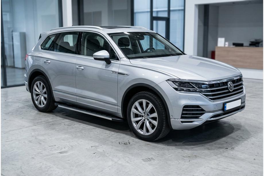 Volkswagen Touareg 2018- гг. Боковые Подножки Duru (2 шт., Алюминий) Image