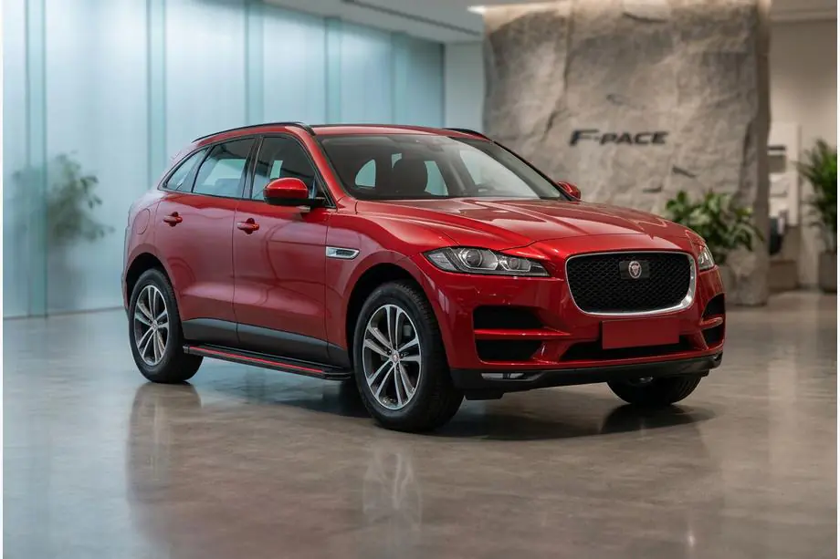 Jaguar F-PACE 2016- гг. Боковые Подножки Maya Red (2 шт., Алюминий) Image