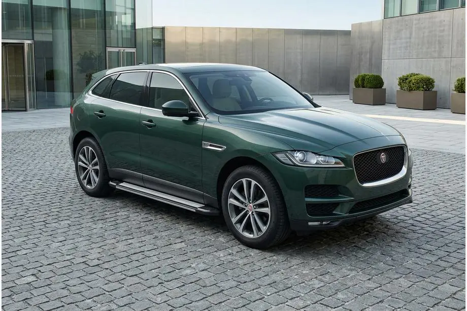 Jaguar F-PACE 2016- гг. Боковые Подножки Rainbow (2 шт., Алюминий) Image