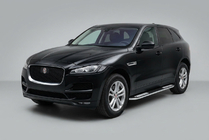 Jaguar F-PACE 2016- гг. Боковые Подножки Tayga V2 (2 шт., Алюминий) фото 1
