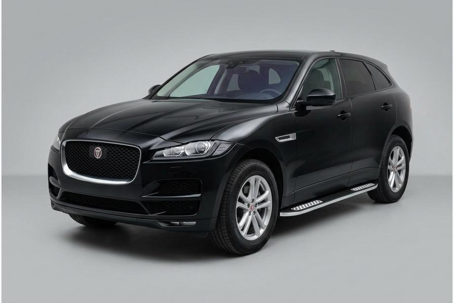 Jaguar F-PACE 2016- гг. Боковые Подножки Tayga V2 (2 шт., Алюминий) Image