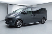 Hyundai Staria 2021- гг. Боковые пороги Allmond Grey (2 шт., алюминий) фото 1