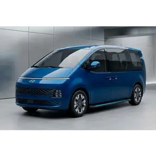 Боковые Подножки Maya Blue (2 шт., Алюминий) Hyundai Staria 2021- гг. фото 1