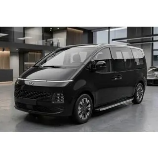 Боковые Подножки BlackLine (2 шт., Алюминий) Hyundai Staria 2021- гг. фото 1