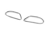 Mercedes ML W163 1997-2005 гг. Хромированные накладки на противотуманные фары (2 шт, пластик) фото 2